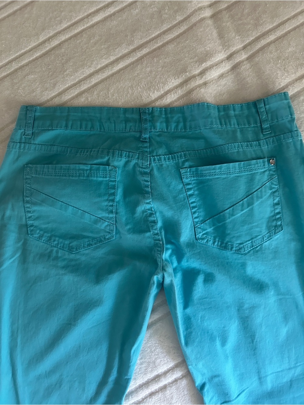 Crystal Vogue Turquoise Blue Pants Womens Sz 11 - Picture 15 of 16